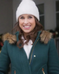 Lacey Chabert Haul Out The Holly Lit Up Green Wool Jacket