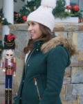 Lacey Chabert Haul Out The Holly Lit Up Green Wool Jacket