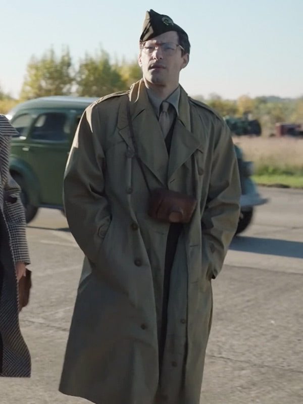 Lee 2024 Andy Samberg Brown Coat