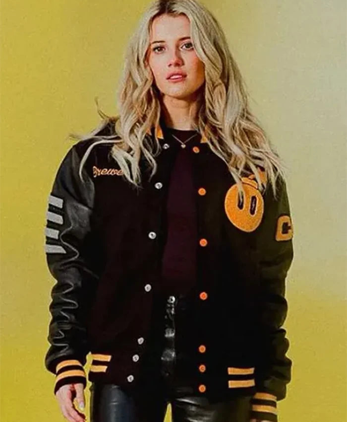 Lindsay Brewer Black Varsity Jacket