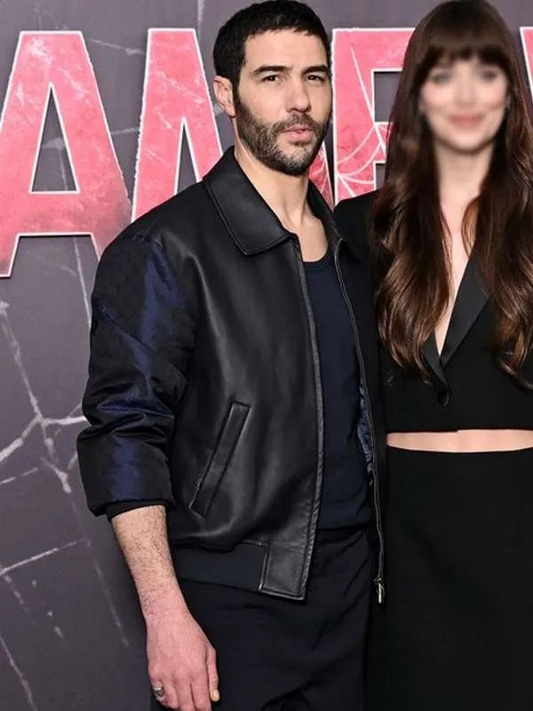 Tahar Rahim Madame Web Premiere Leather Jacket