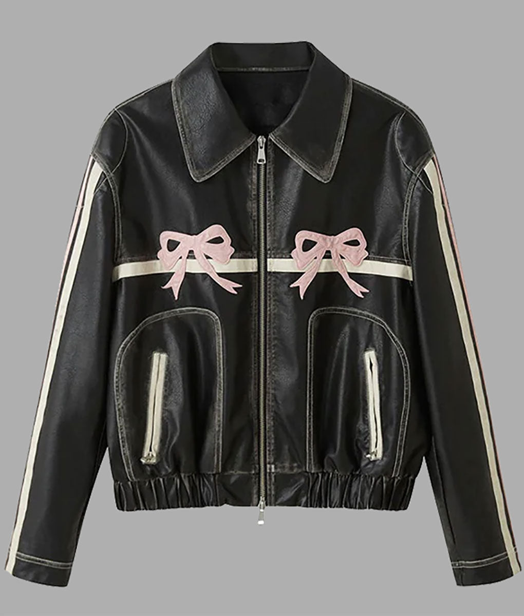 Marina Bow Leather Jacket