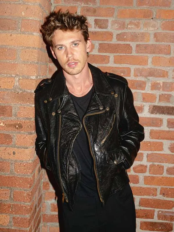 Austin Butler Masters of the Air 2024 Black Leather Jacket