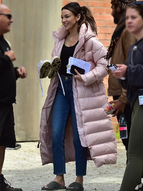 Fool Me Once Maya Stern Pink Puffer Coat