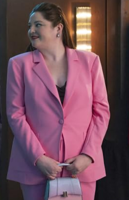 Megan Stalter Hacks Pink Blazer