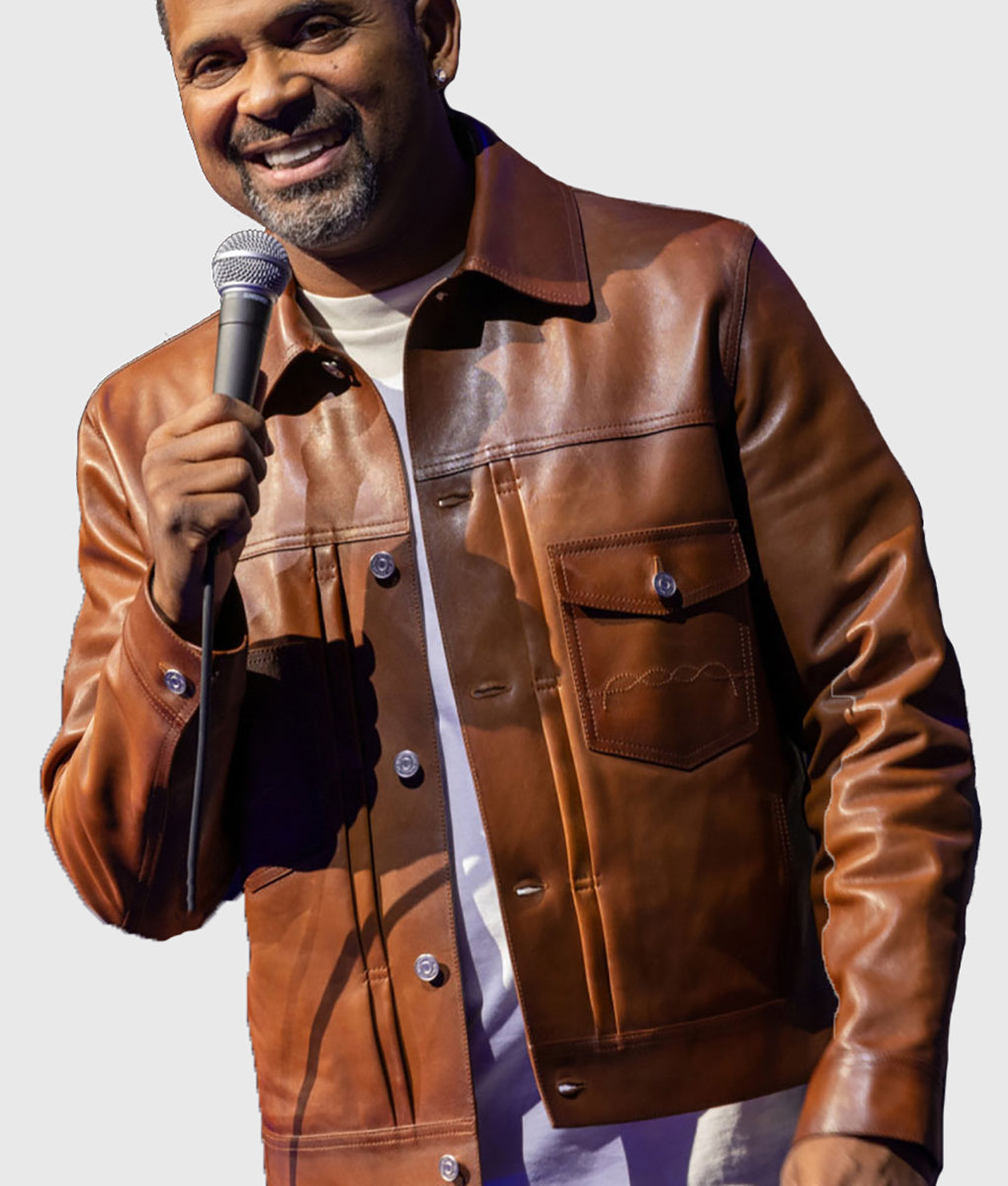 Mike Epps Brown Leather Jacket