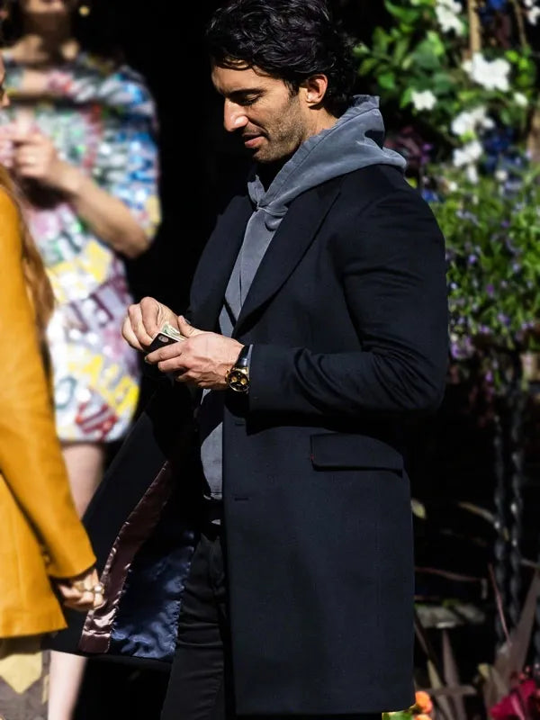 It Ends With Us 2024 Justin Baldoni Black Coat