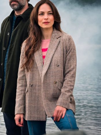 Murder in a Small Town 2024 Kristin Kreuk Wool Coat