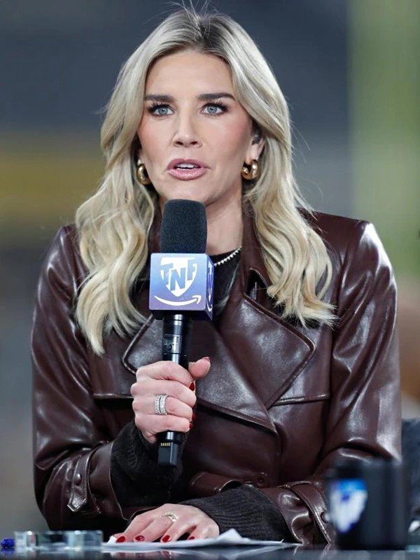 NFL Charissa Thompson Brown Coat