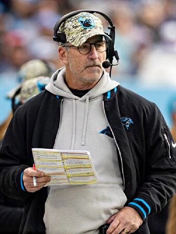 NFL Frank Reich Carolina Panthers Black Jacket