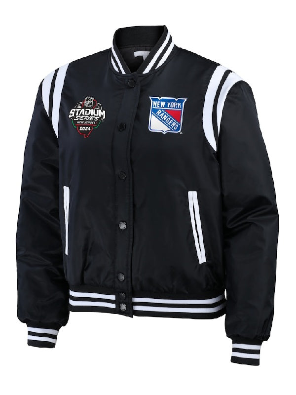 New York Rangers Erin Andrews 2024 Bomber Jacket