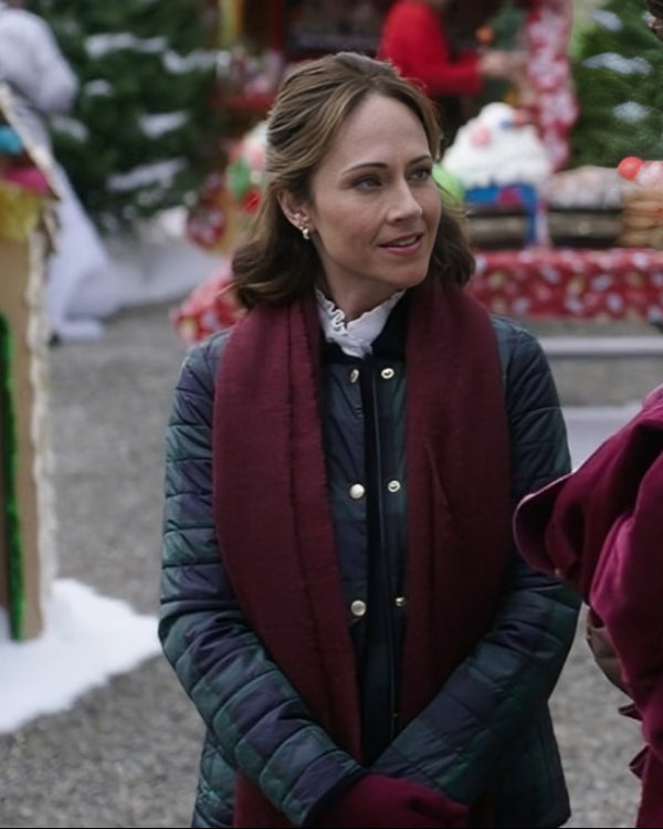 Our Holiday Story 2024 Nikki Deloach Plaid Coat