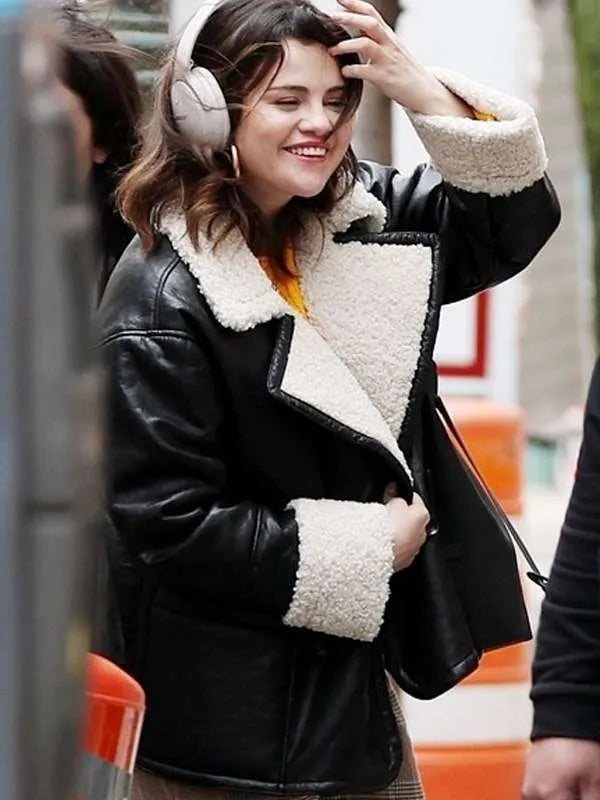 Mabel Mora Only Murders in the Building Shearling Leather Jacket