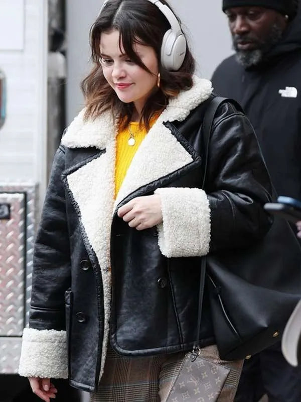 Mabel Mora Only Murders in the Building Shearling Leather Jacket