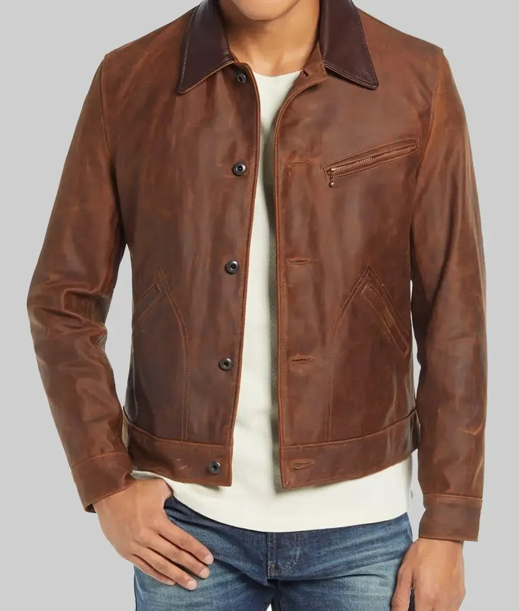 Ian Harding Our Little Secret 2024 Leather Jacket