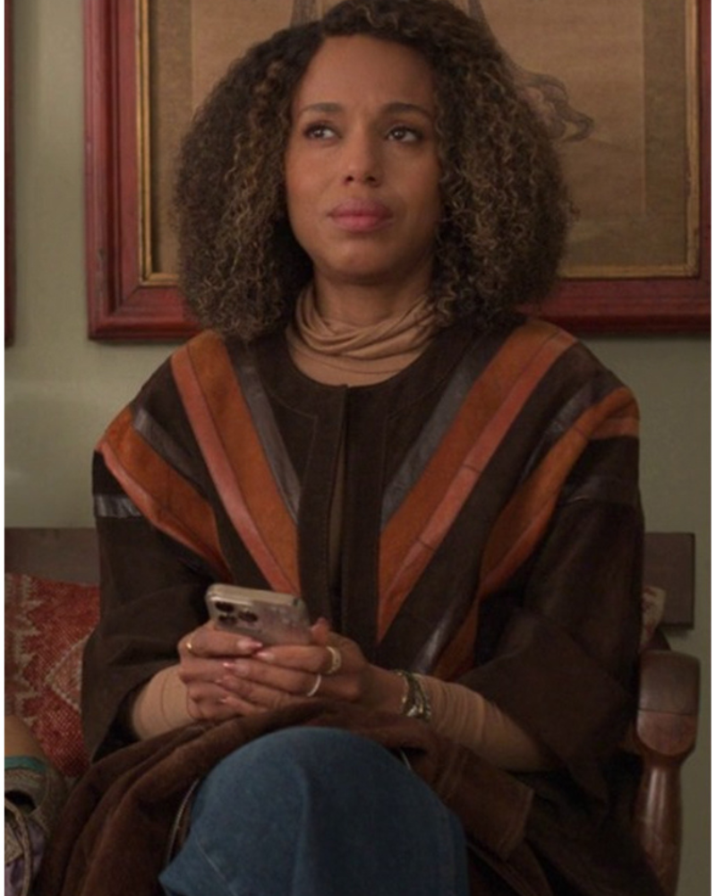 Unprisoned S02 Kerry Washington Striped Brown Jacket