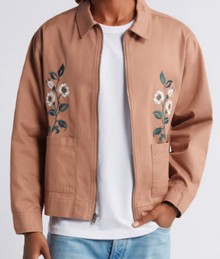 All American Homecoming S03 Damon Sims Floral Embroidered Jacket