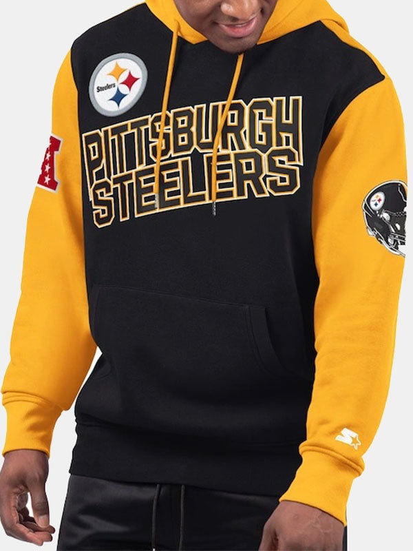 Pittsburgh Steelers Starter Black Extreme Hoodie