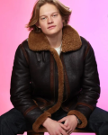 West Mulholland Presence Shearling Real Leather Jacket