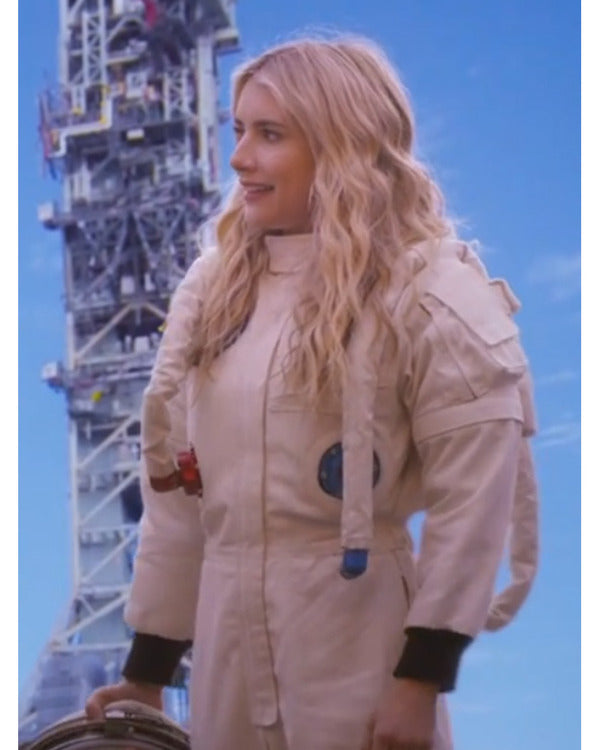 Space Cadet 2024 Emma Roberts White Jumpsuit