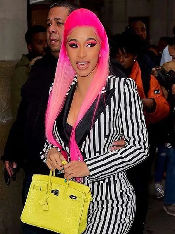 Cardi B Rhythm + Flow S01 Striped Blaz­er