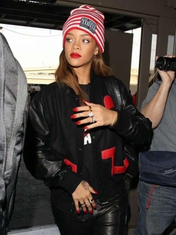 Rihanna Heart Love Varsity Jacket