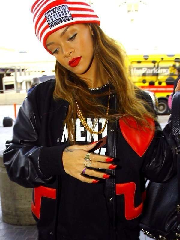 Rihanna Heart Love Varsity Jacket