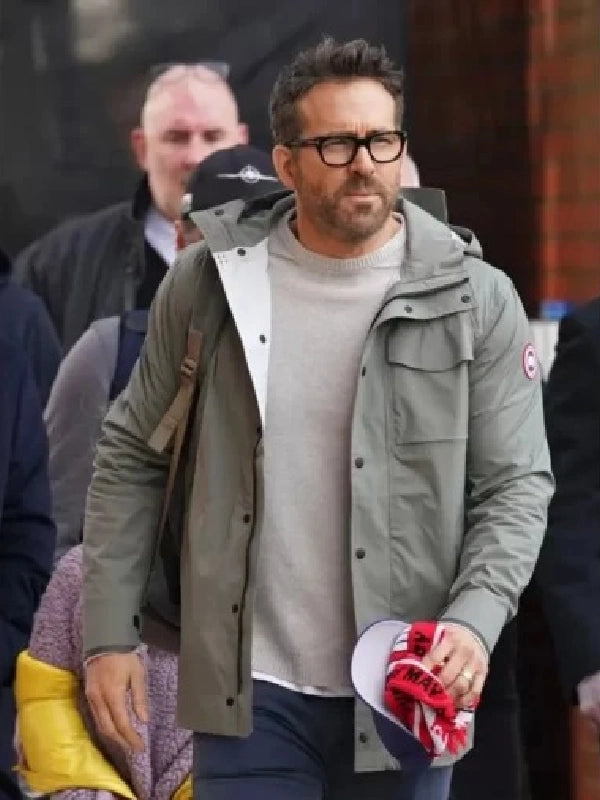 Ryan Reynolds Wrexham Canada Goose Green Hooded Jacket