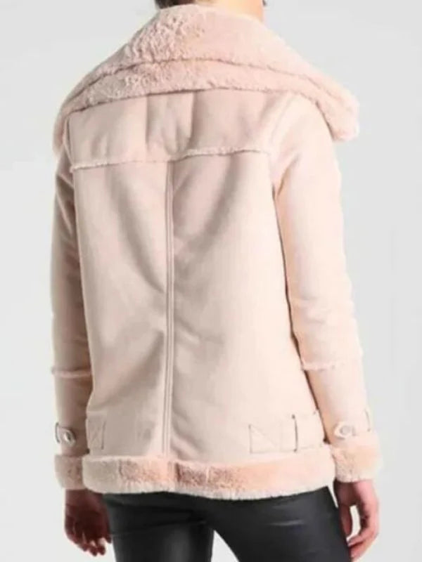 Woman Pink Shearling Jacket