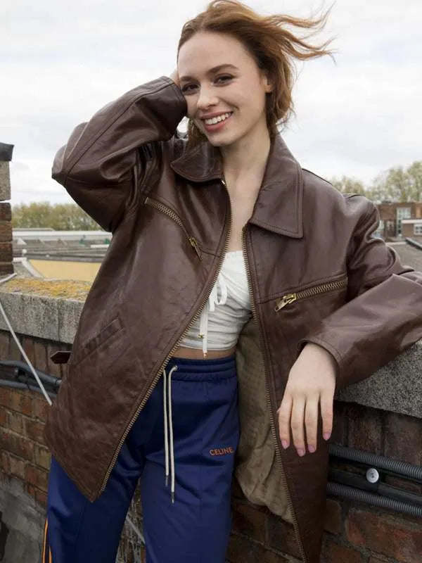 Sadie Soverall Brown Leather Jacket