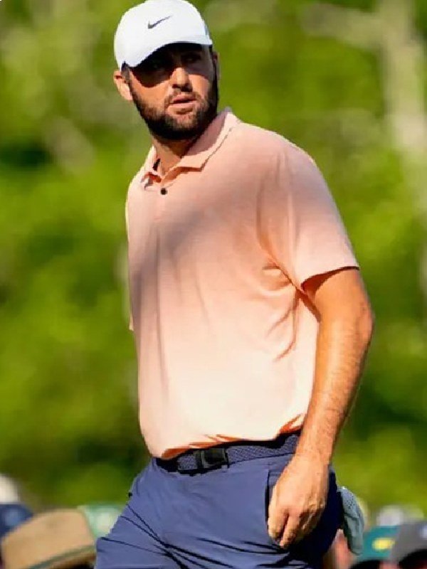 Masters 2024 Scottie Scheffler Pink Shirt