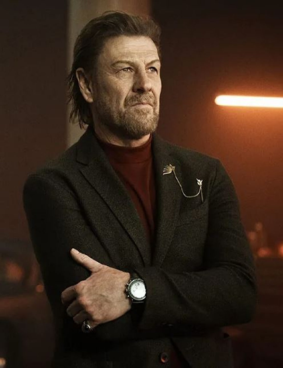 Knights of the Zodiac Sean Bean Black Blazer