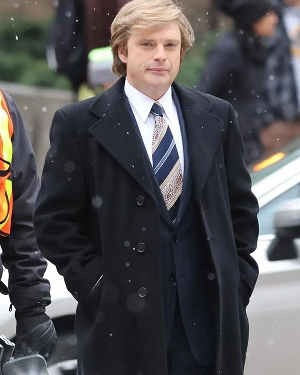 The Apprentice 2024 Sebastian Stan Black Coat