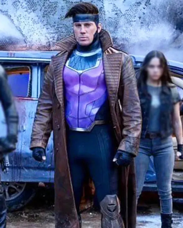 Deadpool and Wolverine 2024 Channing Tatum Brown Leather Coat