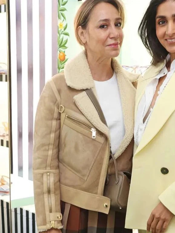 Sofia Barattieri-Weinstein Shearling Leather Jacket