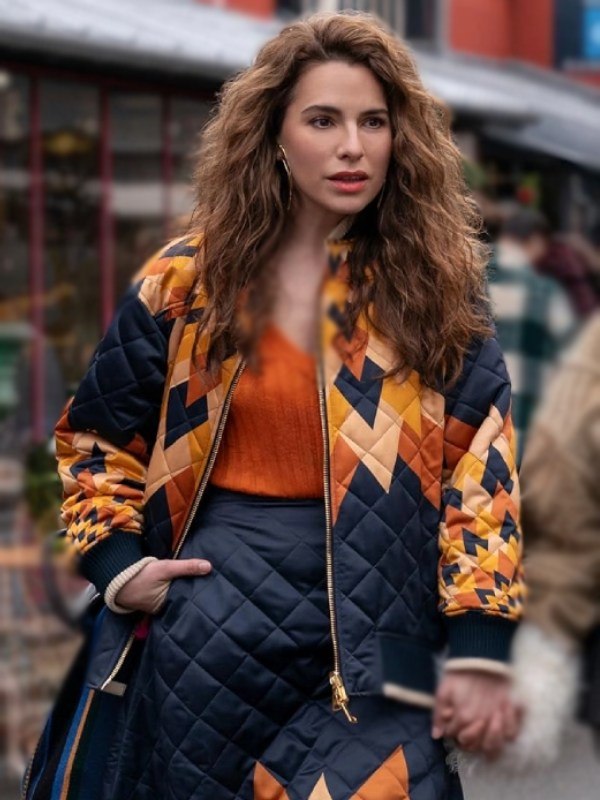 2024 Emily In Paris S04 Melia Kreiling Printed Quilted Jacket