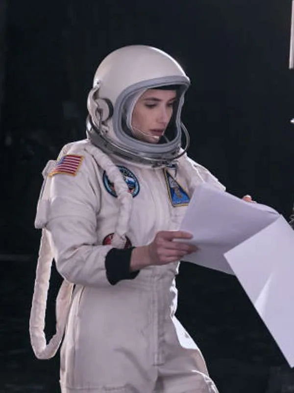 Space Cadet 2024 Emma Roberts White Jumpsuit