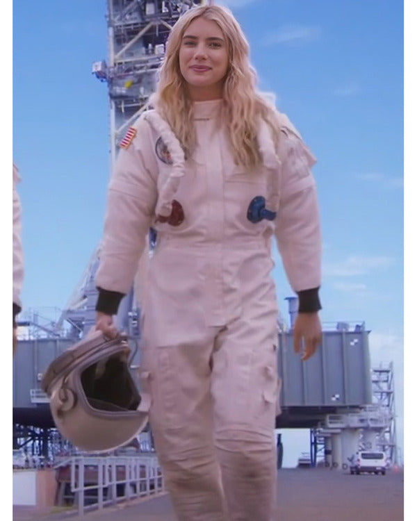 Space Cadet 2024 Emma Roberts White Jumpsuit