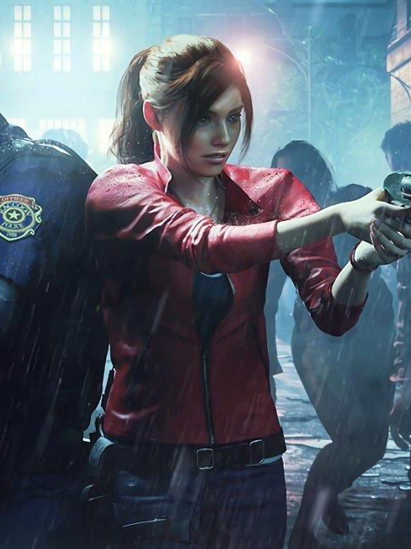 Claire Redfield Resident Evil Infinite Darkness Red Biker Jacket