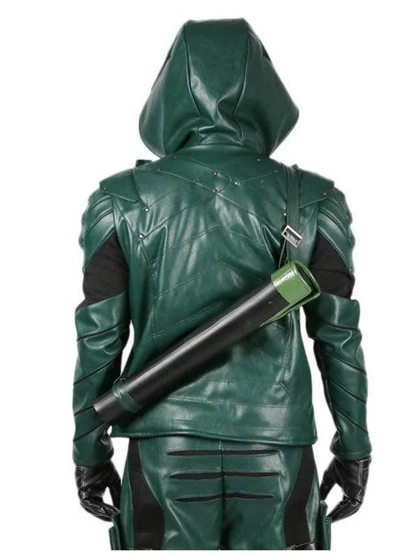 Green Arrow Oliver Queen Leather Jacket