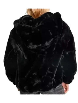 Supacell 2024 Rayxia Ojo Fur Hooded Black Jacket