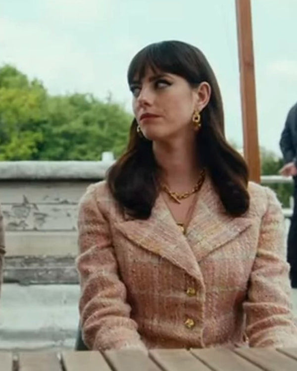 The Gentlemen 2024 Kaya Scodelario Pink Tweed Jacket