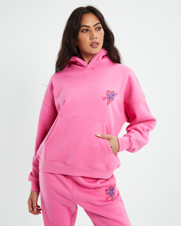 Dream Home 2024 Cross My Heart Pink Hoodie