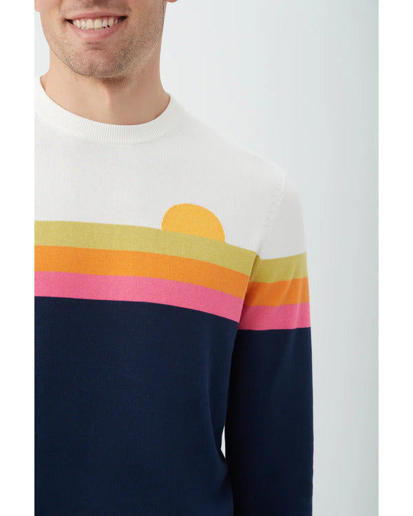 The Talk 2024 Jerry O’Connell Sunset Striped Sweater