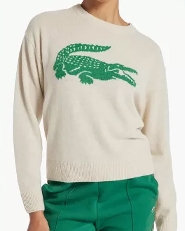 The Talk 2024 Natalie’s Green Crocodile Cashmere Sweater