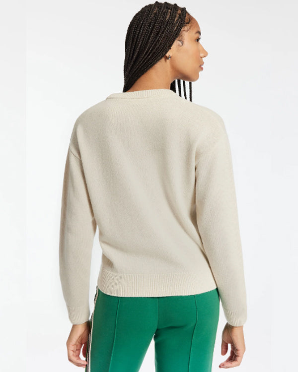 The Talk 2024 Natalie’s Green Crocodile Cashmere Sweater