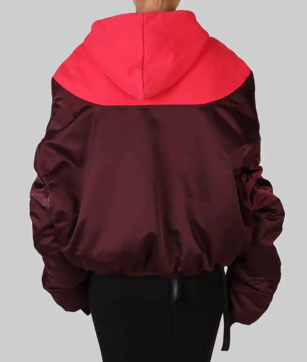 Taylor Swift Burgundy Bomber Jacket