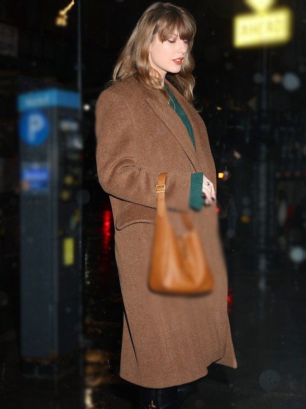 Taylor Swift Chic NYC Brown Long Coat