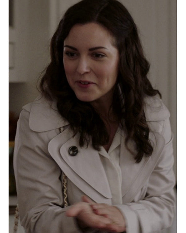 The Baxters 2024 Emily Peterson White Trench Coat