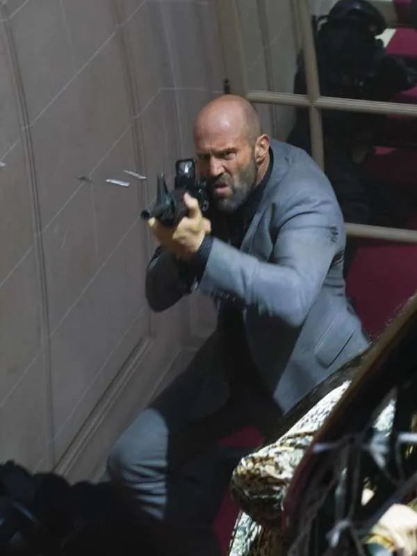 The Beekeeper 2024 Jason Statham Grey Blazer